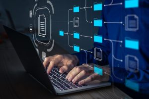 Document,Management,System,(dms),Being,Setup,By,It,Consultant,Working